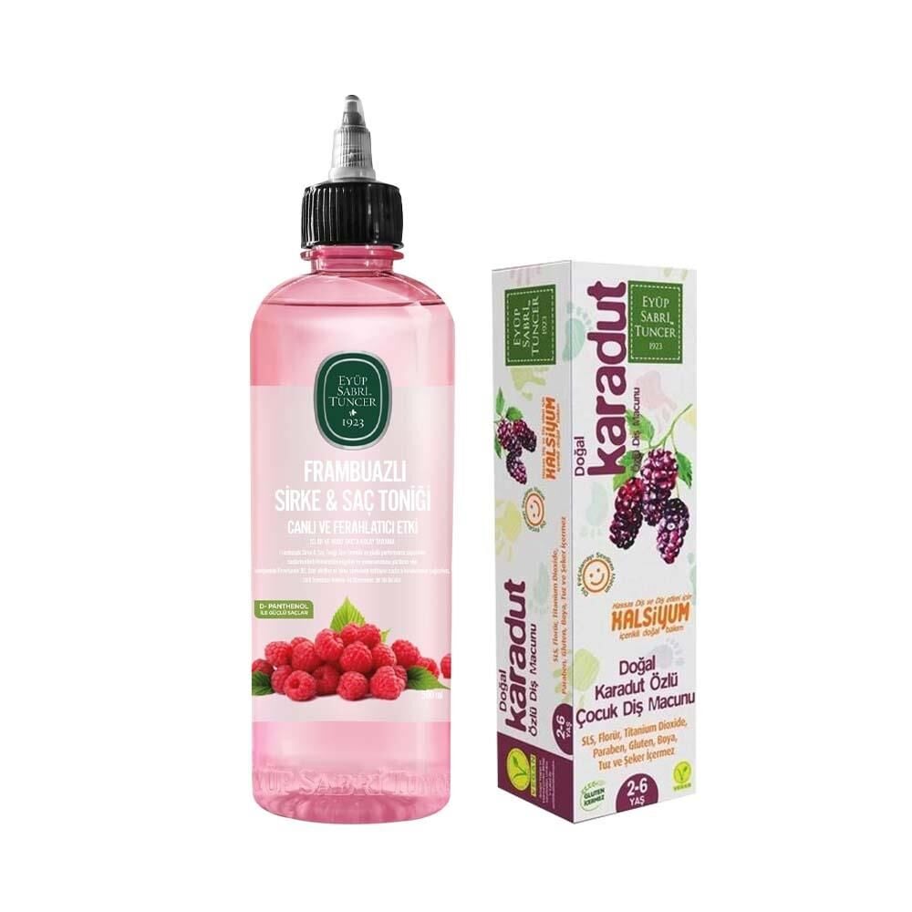 Frambuazlı Sirke & Saç Toniği 500 ml Ve Karadut Özlü Diş Macunu