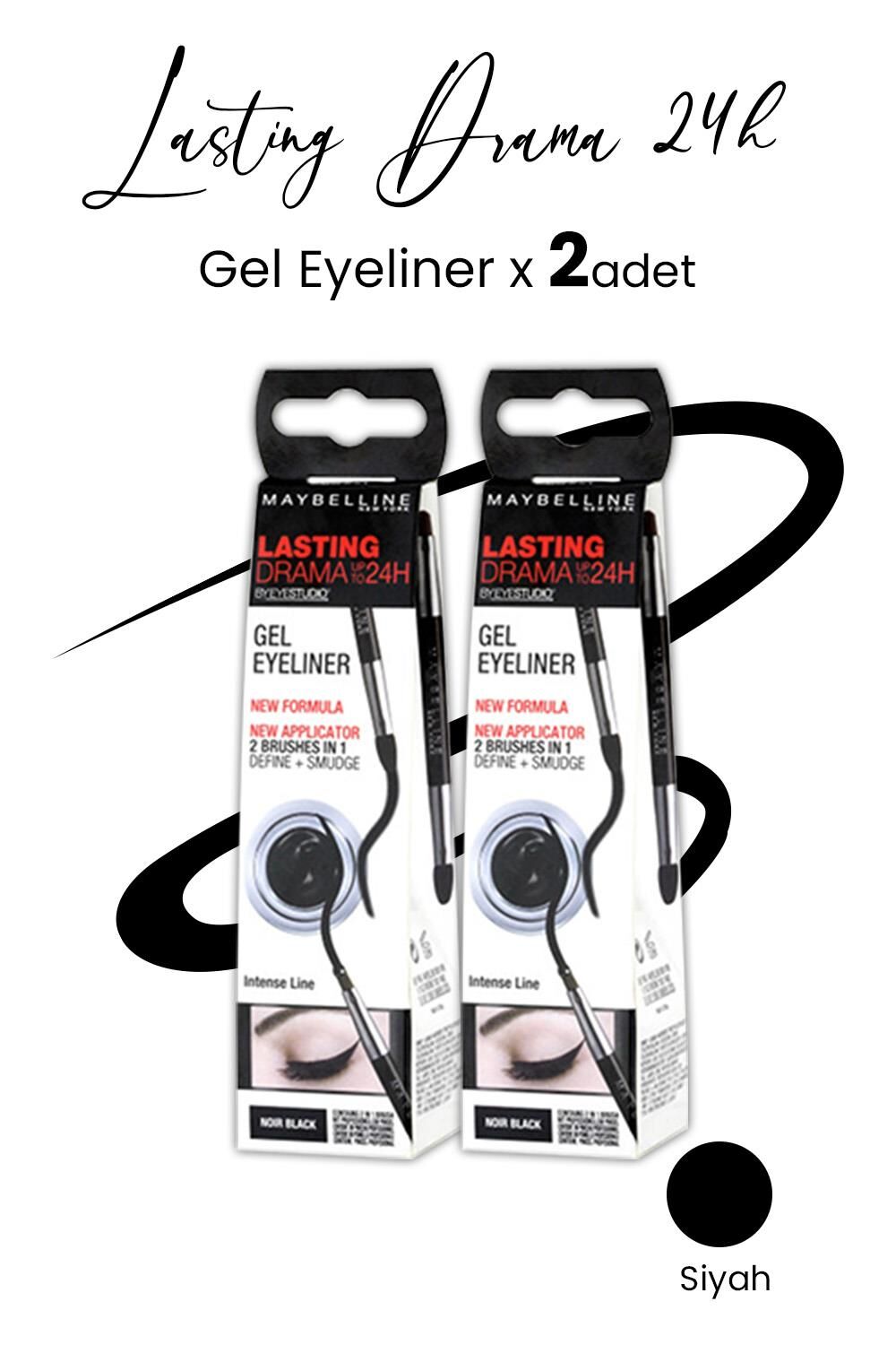 Maybelline New York Lasting Drama 24H Gel Eyeliner Siyah x 2 adet