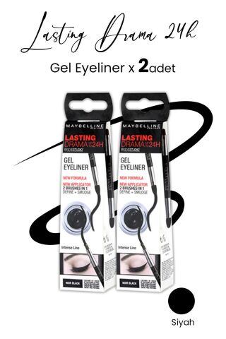 Maybelline New York Lasting Drama 24H Gel Eyeliner Siyah x 2 adet