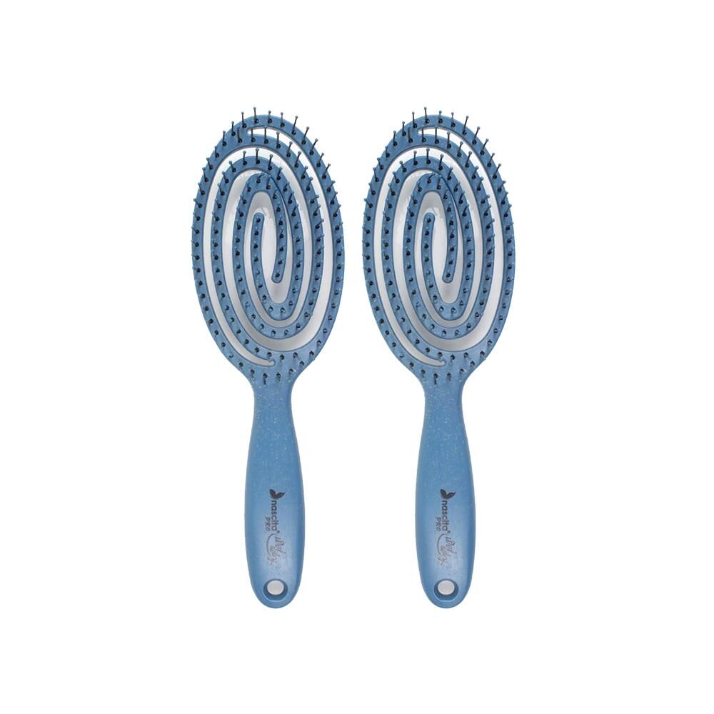 Nascita Üç Boyutlu Flexible Saç Fırçası Mavi x 2
