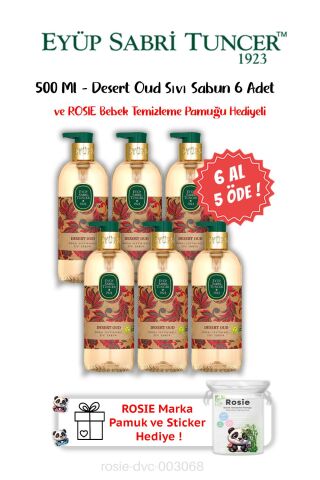 Desert Oud Sıvı Sabun 500 ML 6 AL 5 ÖDE ve ROSIE Hediyeli
