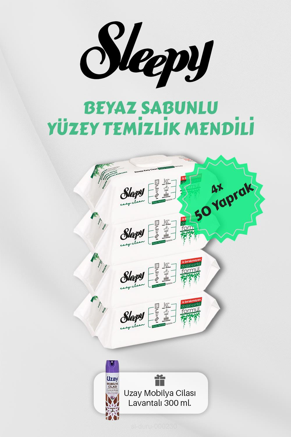 200 Adet Beyaz Sabunlu Havlu, Lavantalı Mobilya Cilası Hediyeli