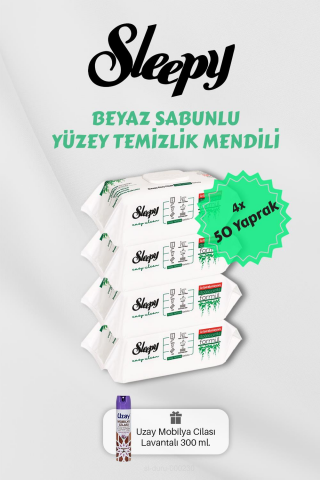 200 Adet Beyaz Sabunlu Havlu, Lavantalı Mobilya Cilası Hediyeli