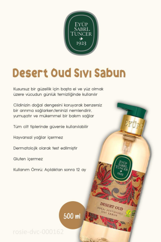9 AL 7 ÖDE Desert Oud Sıvı Sabun 500 ML ve ROSIE Hediyeli