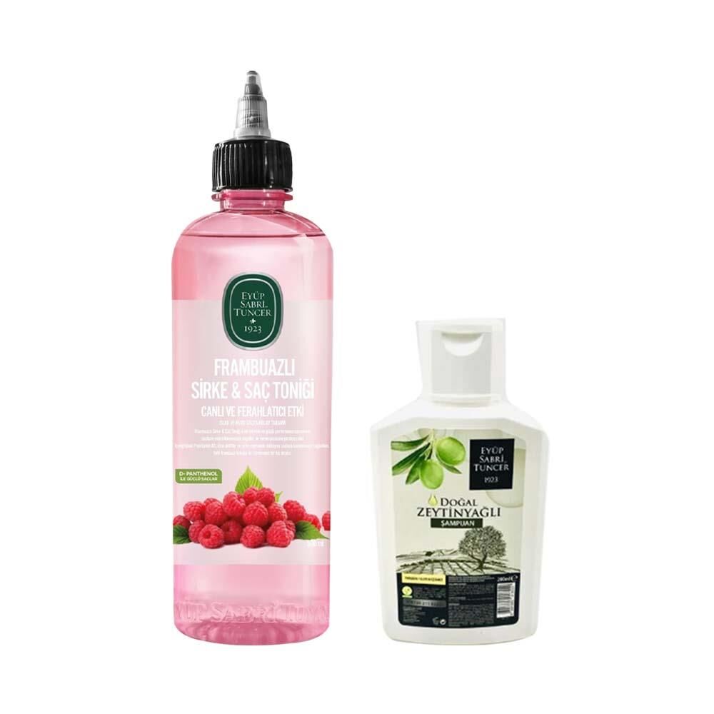 Frambuazlı Sirke & Saç Toniği 500 ml x zeytinyağlı şampuan 200 ml