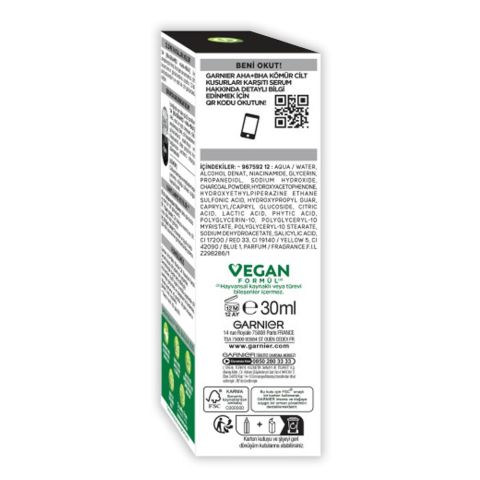 Garnier Serum Saf & Temiz AHA + BHA Kömür 30 ml