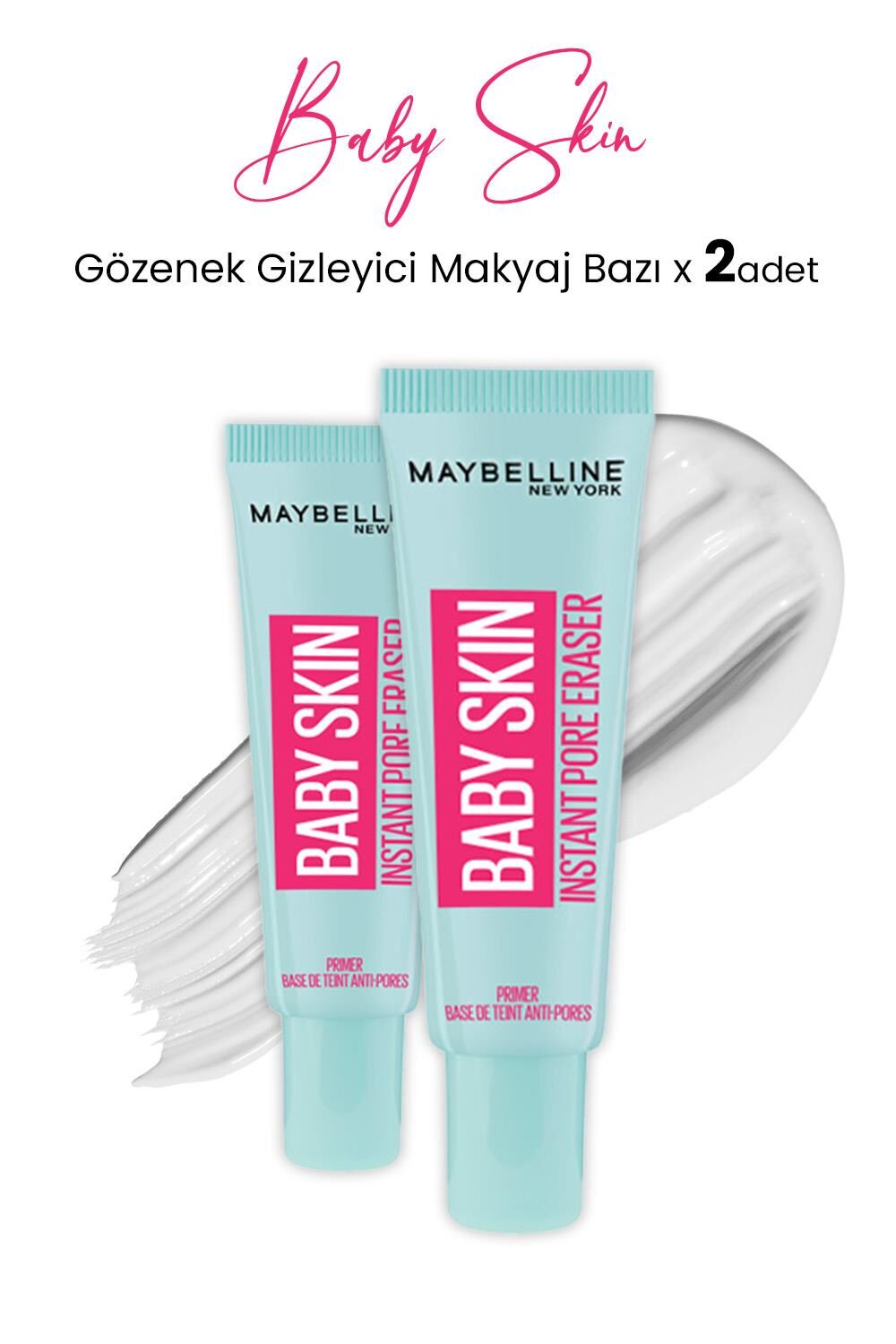 Maybelline New York Baby Skin Gözenek Gizleyici Makyaj Bazı x 2 adet