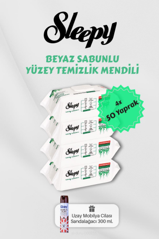 200 Adet Beyaz Sabunlu Havlu, Mobilya Cilası Hediyeli