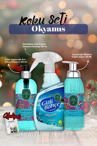 Sıvı ve Köpük Sabun 500ml, Oda kokusu 500ml Okyanus ve Rosie Pamuk