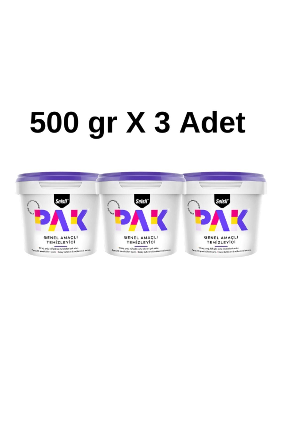 Selsil 3 Adet Pak Genel Amaçlı Mucize 500 gr