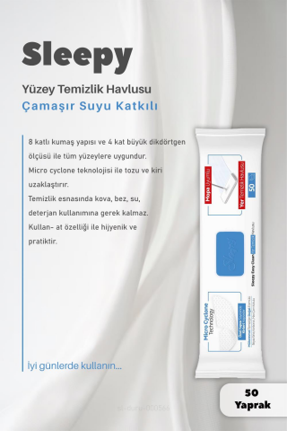 Sleepy Çamaşır Sulu Yüzey Havlu Seti, Pamuk Hediyeli