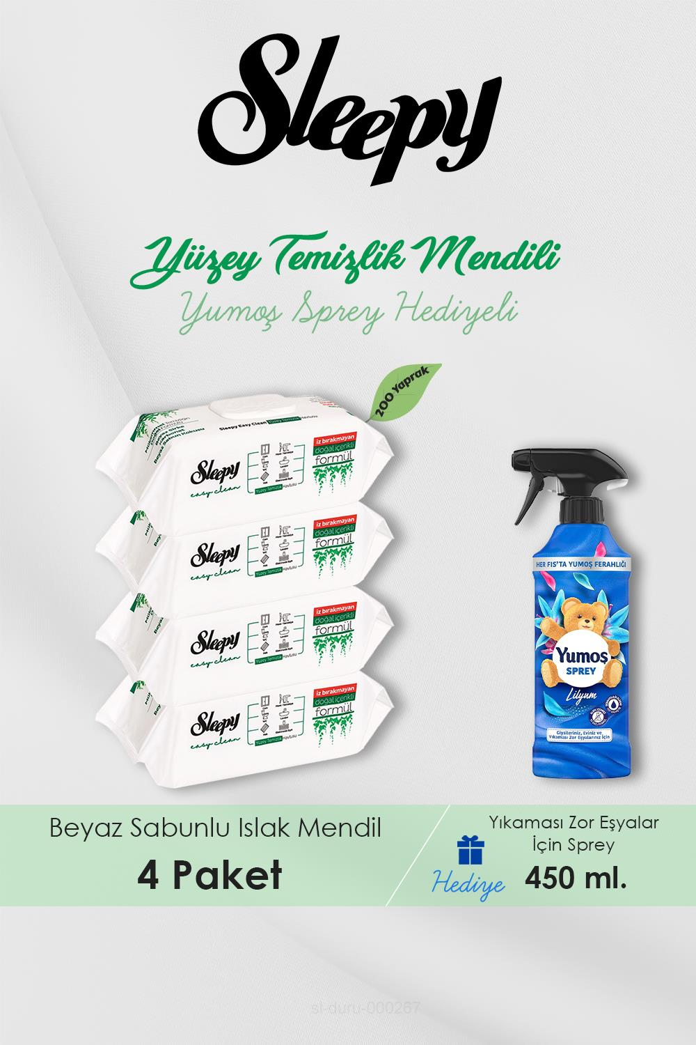 200 Adet Beyaz Sabunlu Havlu, Lilyum Oda Kokusu Hediyeli