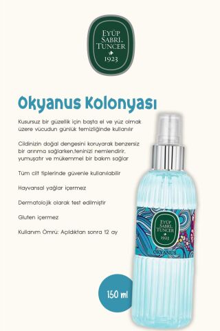 Kolonya 150ml, Sıvı ve Köpük Sabun 500ml, Oda kokusu 500ml Okyanus ve Rosie Pamuk