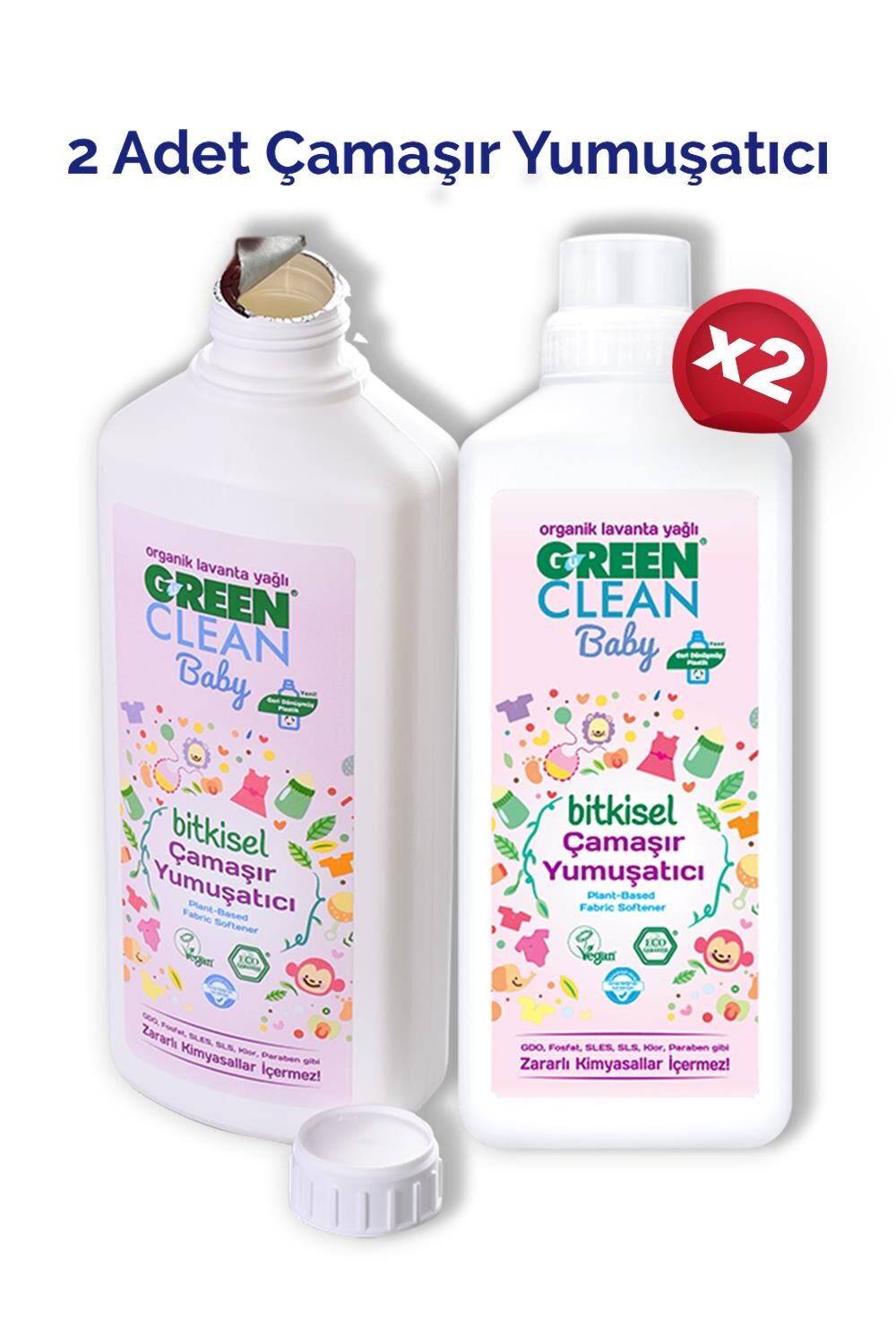 U Green Clean Baby Çamaşır Yumuşatıcı 1 L x 2 Adet