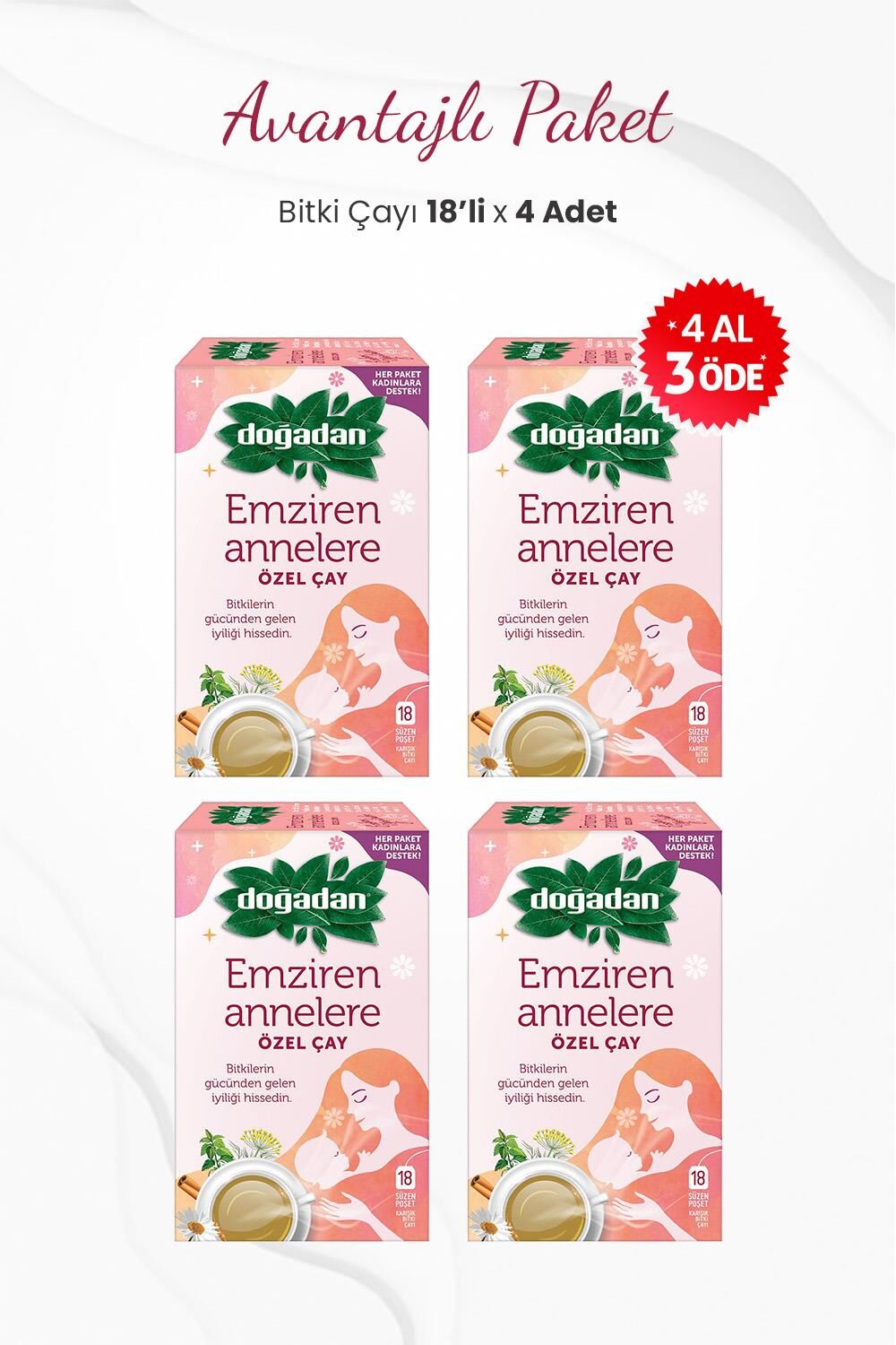 Doğadan 4 Al 3 Öde Emziren Annelere Özel Bitki Çayı