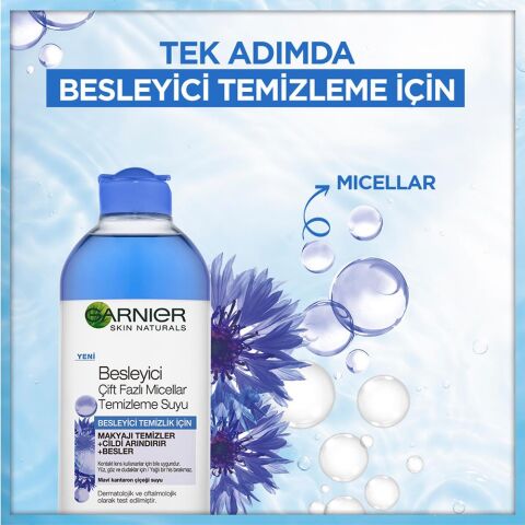 Garnier Micellar Temizleme Suyu Besleyici Çift Fazlı 400 ml