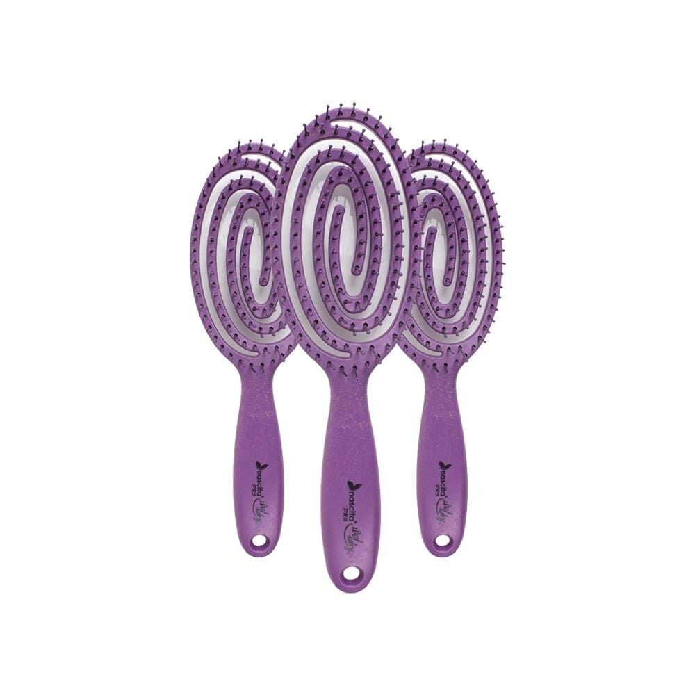 Nascita Üç Boyutlu Flexible Saç Fırçası Mor x 3