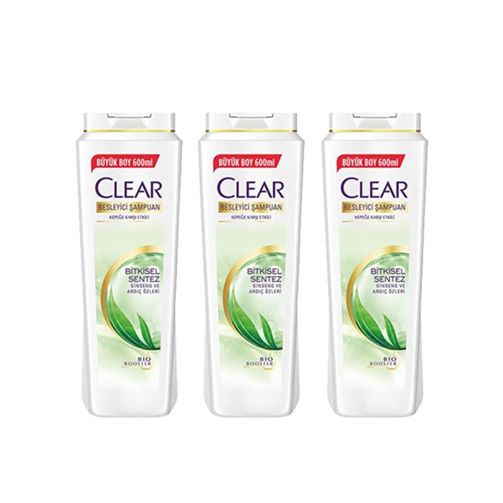Clear Women Bitkisel Sentez Şampuan 600 Ml x 3