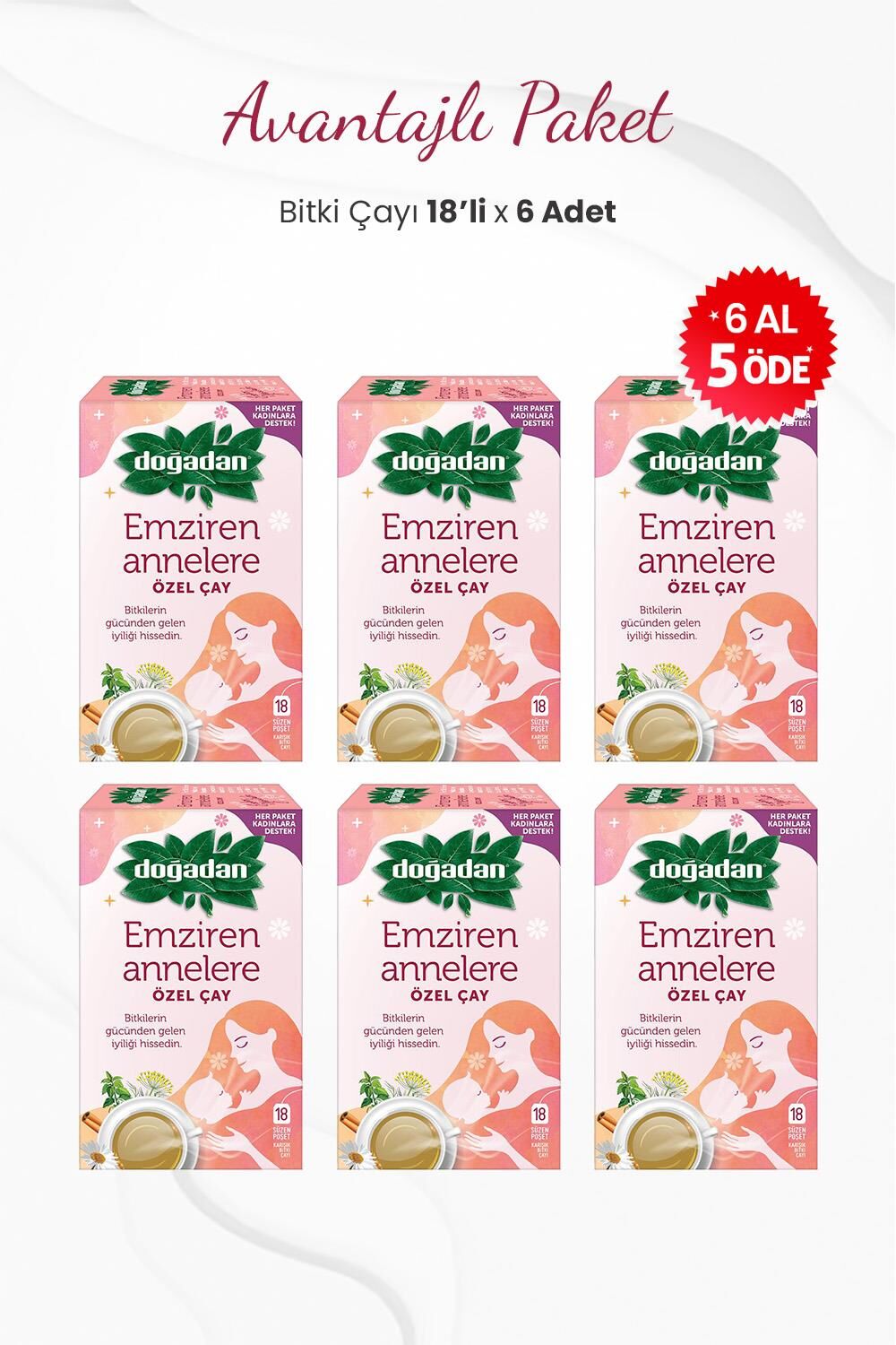Doğadan 6 Al 5 Öde Emziren Annelere Özel Bitki Çayı