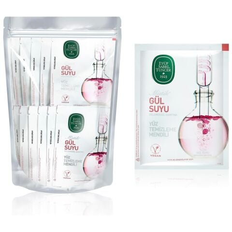 Mistik Gül Suyu Yüz Temizleme Mendili 30'lu Paket (Büyük Boy)