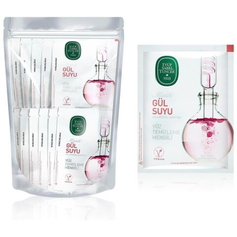 Mistik Gül Suyu Yüz Temizleme Mendili 30'lu Paket (Büyük Boy)