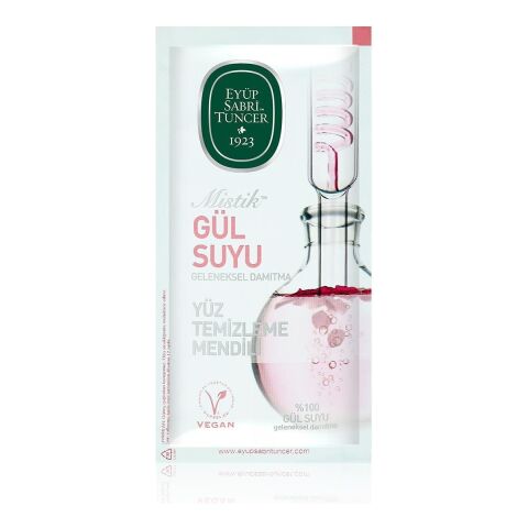 Mistik Gül Suyu Yüz Temizleme Mendili 30'lu Paket (Büyük Boy)