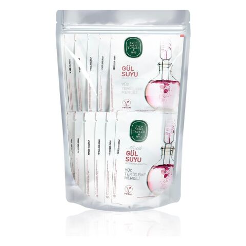 Mistik Gül Suyu Yüz Temizleme Mendili 30'lu Paket (Büyük Boy)