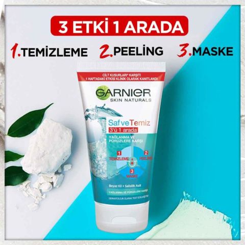Garnier 3' ü 1 Arada Saf & Temiz 150 ml