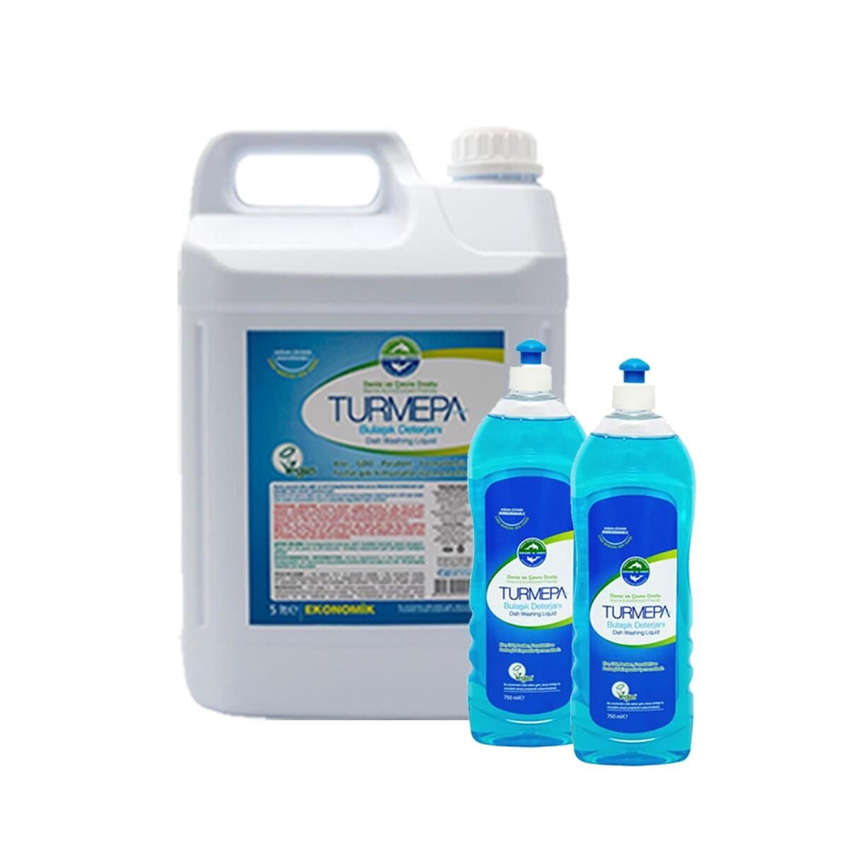 Turmepa Elde Yıkama Bulaşık Deterjanı 5 Litre ve 750 ML