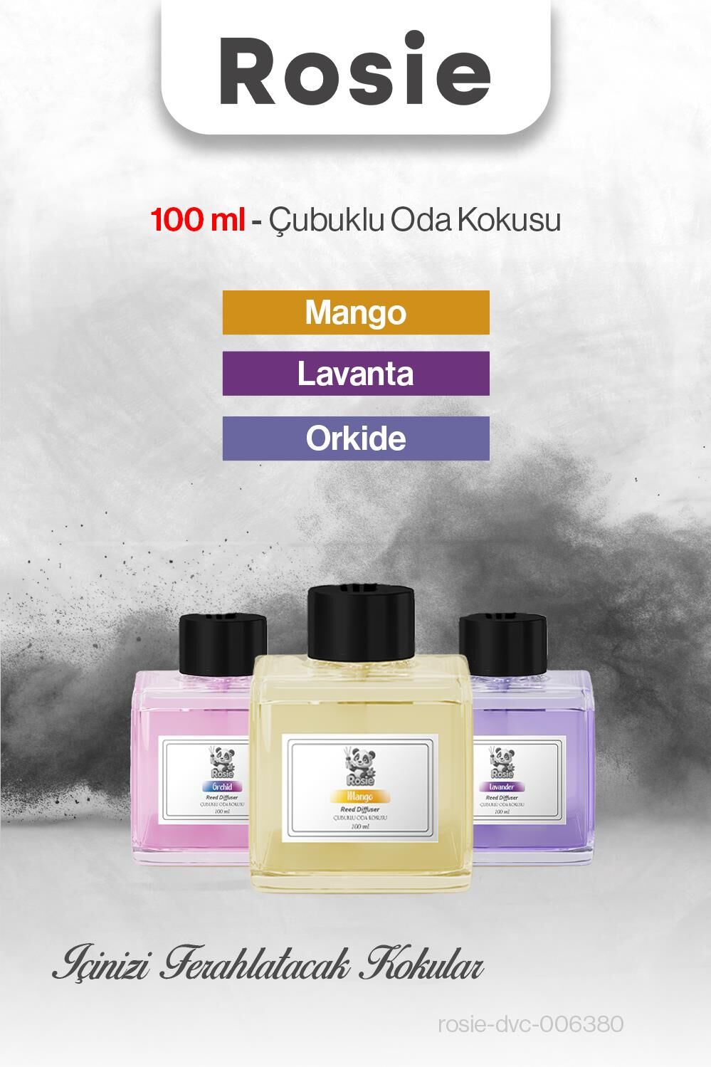 Orkide, Mango ve Lavanta 3'lü 100 ml Çubuklu Oda Kokusu