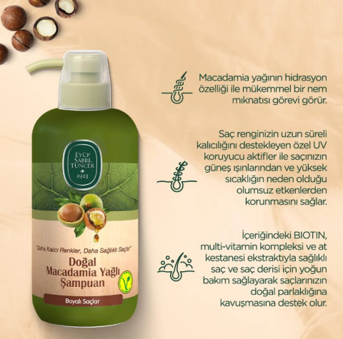 Macadamia Yağlı Şampuan 600 ML X 3 ve Saç Kremi Hediyeli