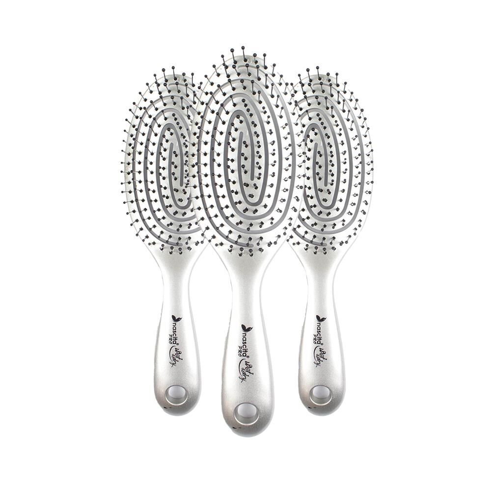 Nascita Üç Boyutlu Oval Saç Fırçası Gri x 3