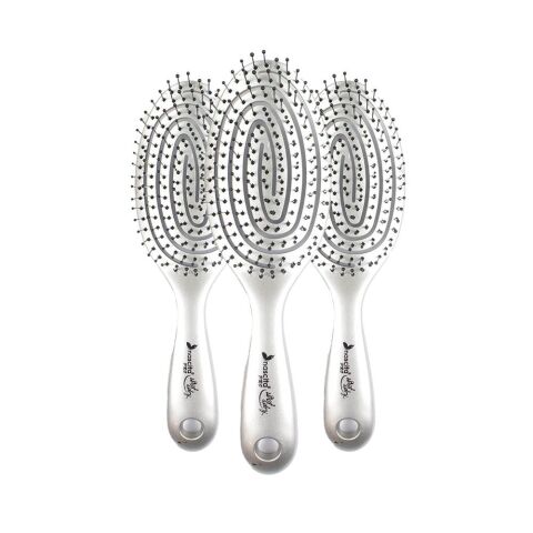 Nascita Üç Boyutlu Oval Saç Fırçası Gri x 3