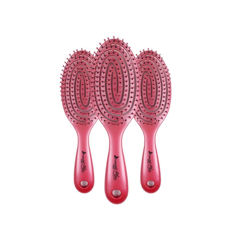 Nascita Üç Boyutlu Oval Saç Fırçası Bordo x 3