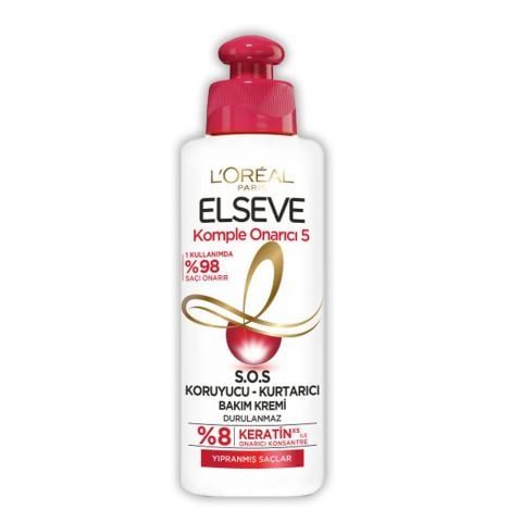 Elseve Komple Onarıcı 5 Koruyucu Kurtarıcı Saç Kremi S.O.S 200 ml