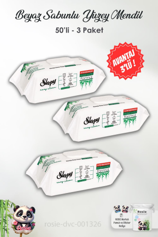 Sleepy 3 Adet Yüzey Temizlik Havlusu 50' li ve ROSIE