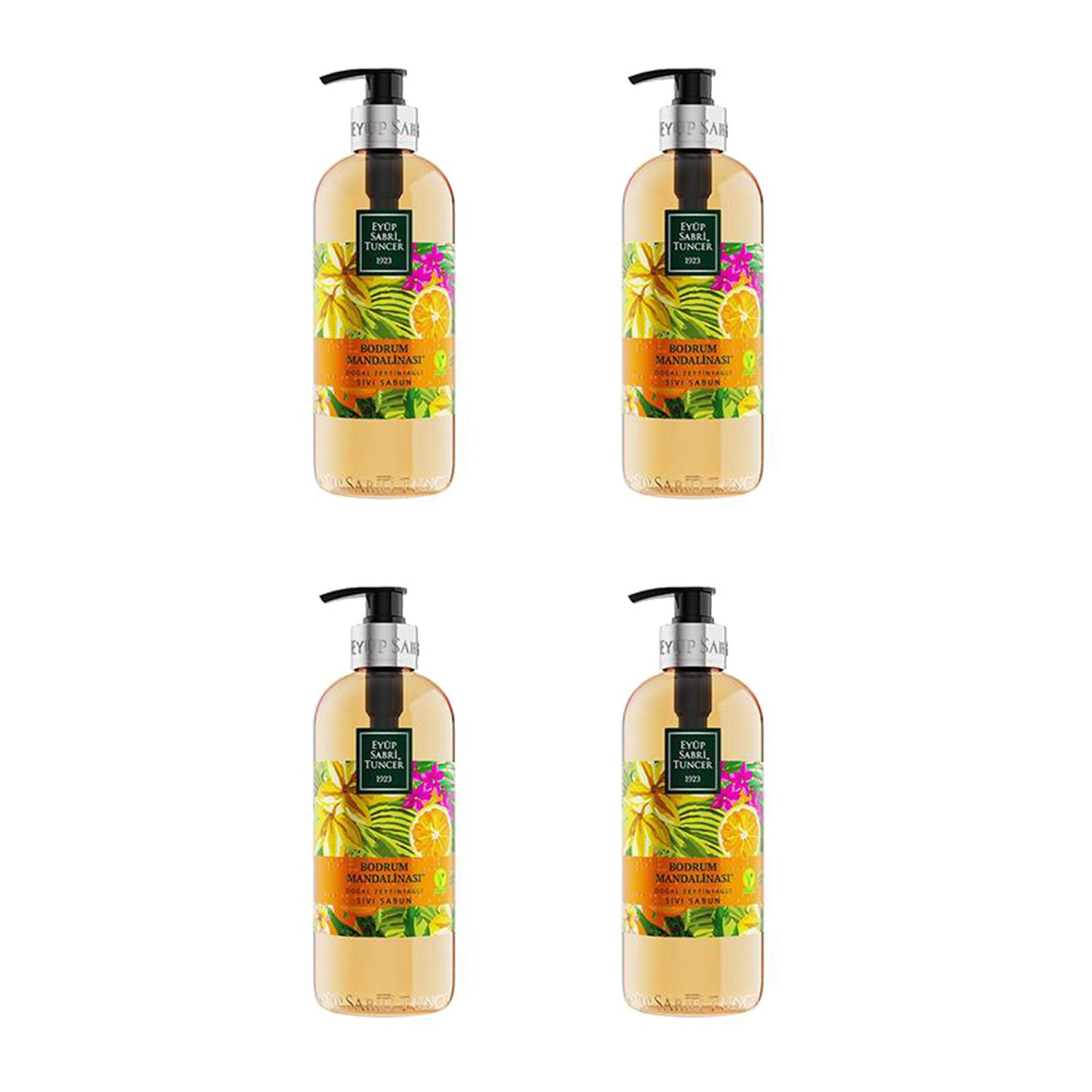 EST Bodrum Mandalinası Doğal Zeytinyağlı Sıvı Sabun 500ml-4 Adet