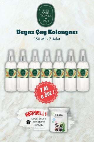 Beyaz Çay Kolonyası 150 ML 7 AL 6 ÖDE ve ROSIE Hediye