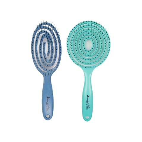 Nascita Üç Boyutlu Flexible Saç Fırçası Mavi ve Saç Fırçası Turkuaz