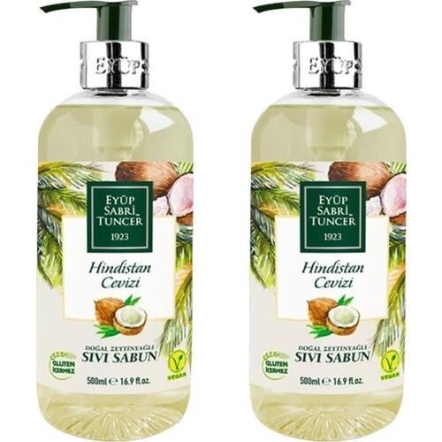 Eyüp Sabri Tuncer Hindistan Cevizi Doğal Zeytinyağlı Sıvı Sabun 500 ml X 2 Adet