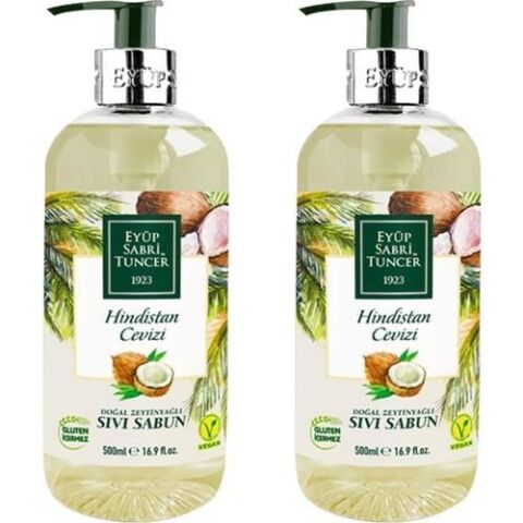 Eyüp Sabri Tuncer Hindistan Cevizi Doğal Zeytinyağlı Sıvı Sabun 500 ml X 2 Adet