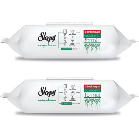 Sleepy Easy Clean 50'li Yüzey Temizlik Havlusu 2 Adet
