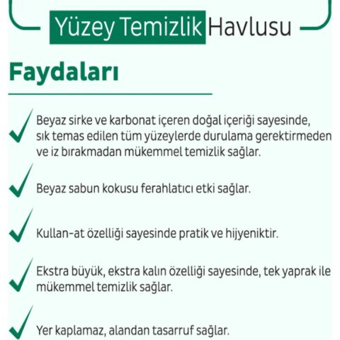 Sleepy Easy Clean 50'li Yüzey Temizlik Havlusu 2 Adet