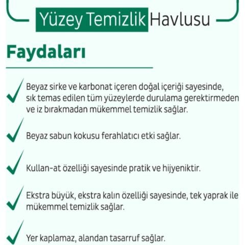Sleepy Easy Clean 50'li Yüzey Temizlik Havlusu 2 Adet