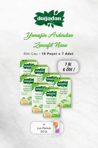 7 AL 6 ÖDE Doğadan Yemeğin Ardından Zencefil Nane 18li, Pamuk