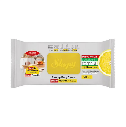 Sleepy Easy Clean Limon Yağlı Süper Mutfak Havlusu 50 yaprak