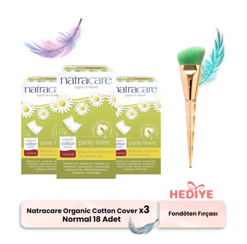 Natracare Normal 18' li x 3, Fondöten Fırçası Hediyeli