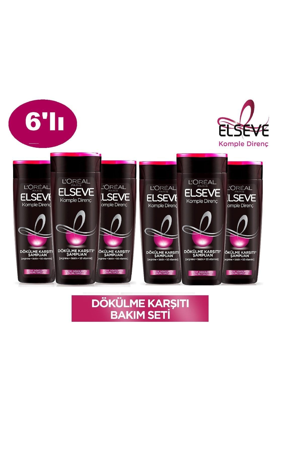 Elseve Komple Direnç Karşıtı Şampuan 390 Ml X6 Adet