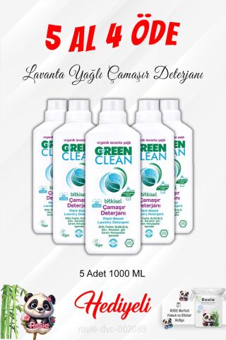 Lavanta Yağlı Çamaşır Deterjanı 5 Al 4 Öde 1000 ML ve Rosie Pamuk