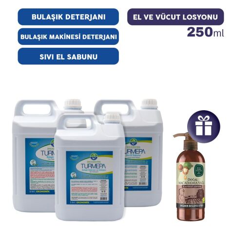 Turmepa Ev Temizlik Seti 3, El ve Vücut Losyonu Hediye